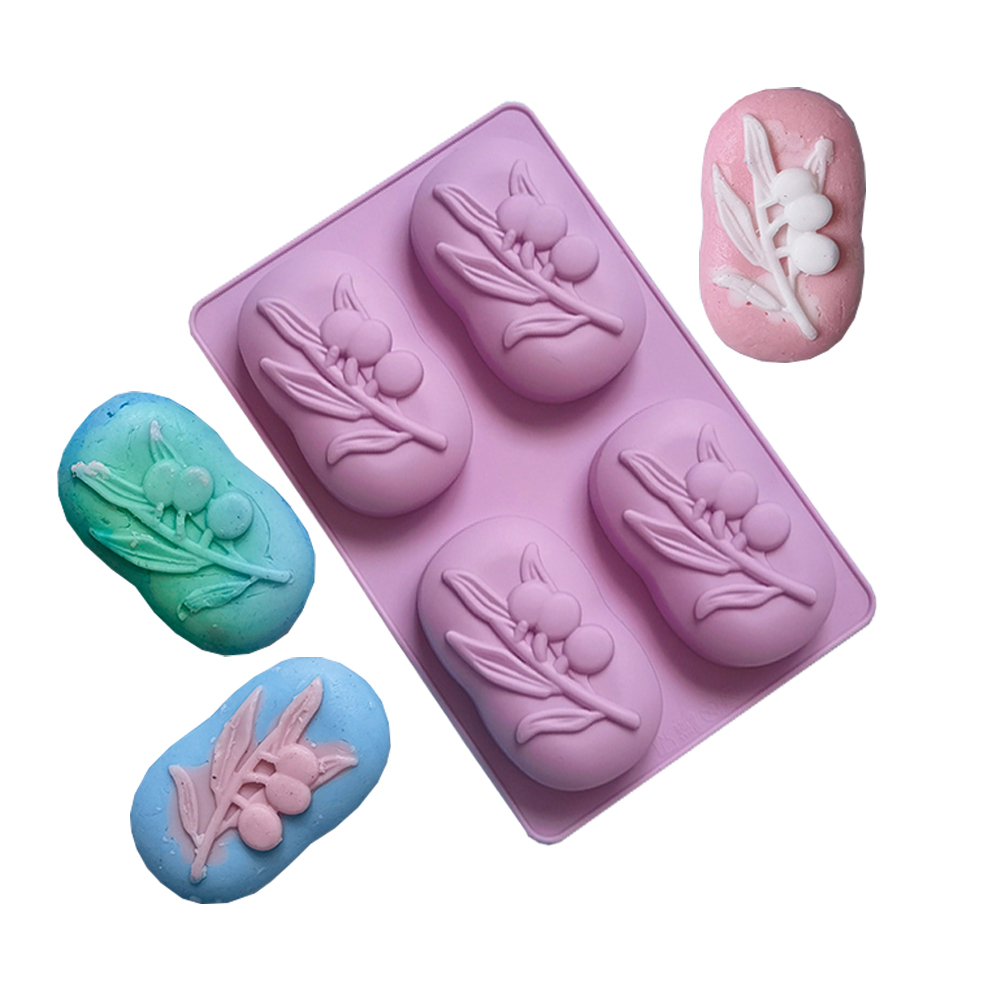 4 تجاويف البيضاوي شجرة الزيتون - مراجعة Soap Making Diy Kit وسعره